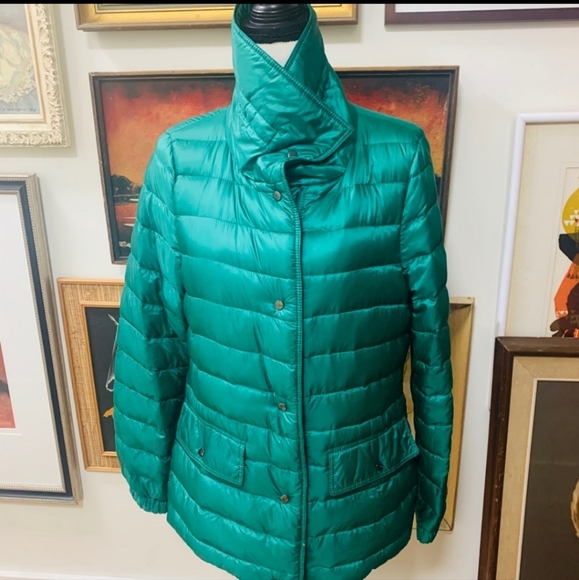 ESCADA Emerald Green Quilted Down Jacket - Picture 3 of 8